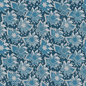 floral candy petrol green 16