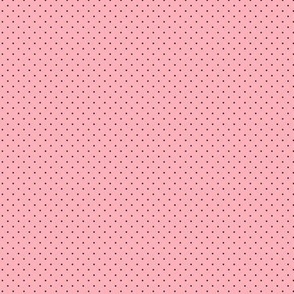 Navy polka dots on pink