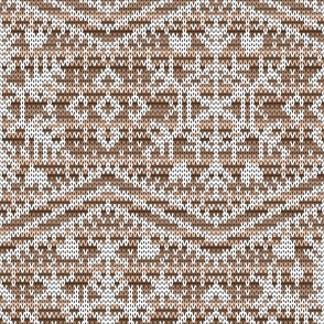 Fair Isle Snowflakes L Camel