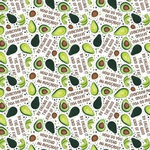 Small Scale Avocado Dad Jokes Pits and Slices with Playful Polkadots on Ivory