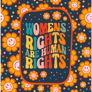 14x18 Panel for DIY Wall Hangings Towels or Flags Womens Rights are Human Rights Pro Choice