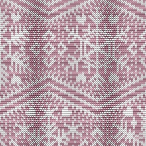 Fair Isle Snowflakes L Pink