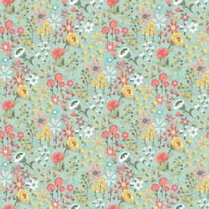 Vintage Floral Medium Scale