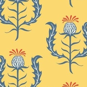 thistle - yellow background