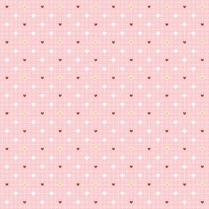 Hearts & Stitches (pink)