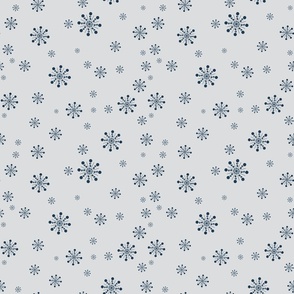 Snowflakes Gray Blue