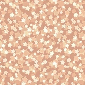 Small Starry Bokeh Pattern - Adobe Brick Color