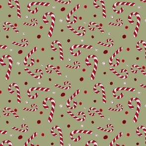 Candy Canes on Sage