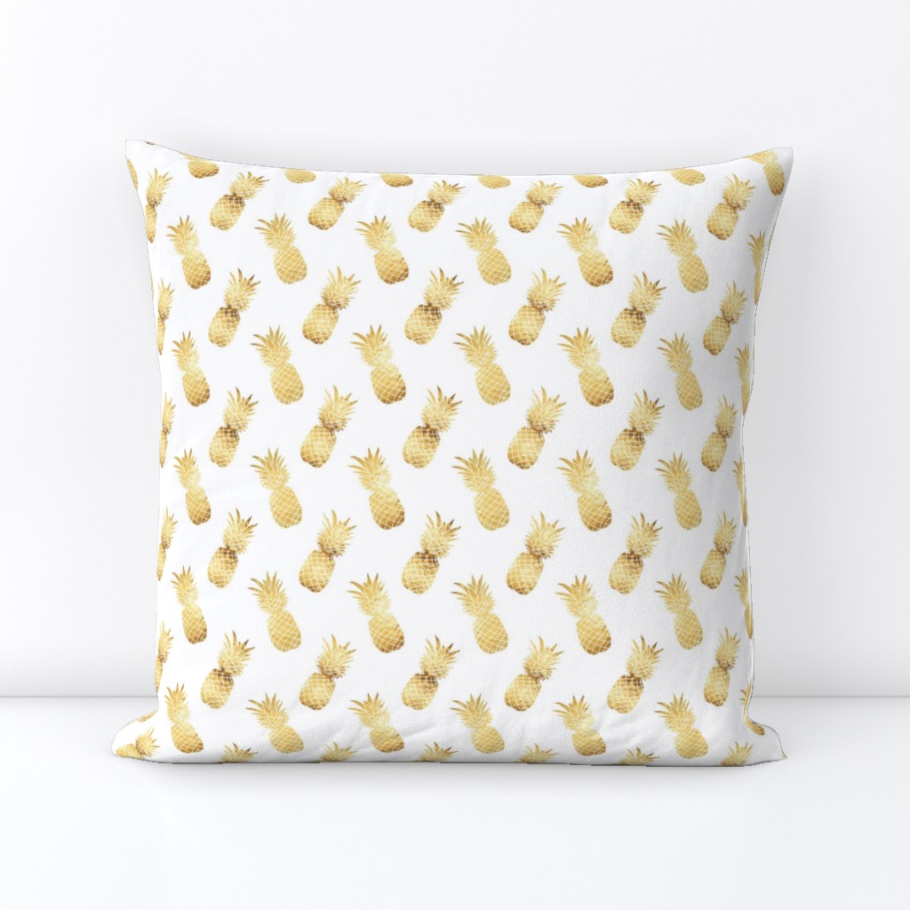 Pineapples 2in in faux Gold Foil (gold scattered pineapples)