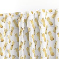 Pineapples 2in in faux Gold Foil (gold scattered pineapples)