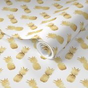 Pineapples 2in in faux Gold Foil (gold scattered pineapples)