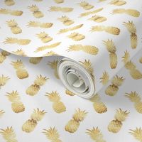Pineapples 2in in faux Gold Foil (gold scattered pineapples)