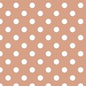 Polka Dot Pattern  - Adobe Brick and White