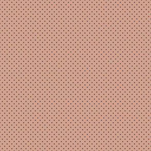 Micro Polka Dot Pattern  - Adobe Brick and Lapis Blue