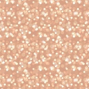 Small Sparkly Bokeh Pattern - Adobe Brick Color