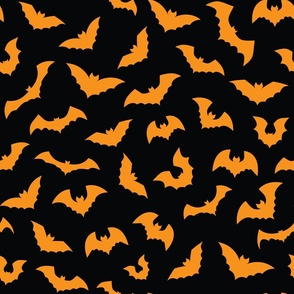Orange Black Bats - L