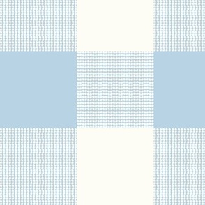 Fun Pearls and Dots Textured Buffalo Checks Pastel Colors Mix Large 2 Whimsical Funky Retro Checks Pattern in Baby Colors Fog Light Blue Gray BED2E3 Natural White Ivory FEFDF4 Fresh Modern Geometric Abstract