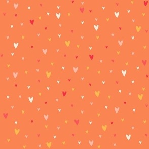 Orange Hearts Fabric, Wallpaper and Home Decor | Spoonflower - Sân chơi của những người yêu trang trí sẽ thật sự hoàn hảo với những bộ sưu tập đầy sự sáng tạo từ Spoonflower. Từ vải màu cam nhẹ nhàng đến hình nền trái tim tươi sáng, tất cả đều được làm thủ công và tốt cho môi trường. Tạo ra một không gian nhà cửa hoàn hảo với màu cam yêu thích của bạn.