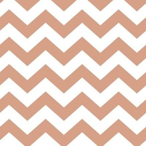 Chevron Pattern - Adobe Brick and White