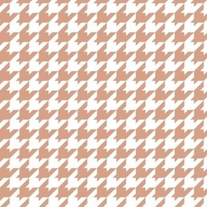 Houndstooth Pattern - Adobe Brick and White