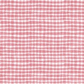 Hand-painted Gingham Check_Pink Dolphin