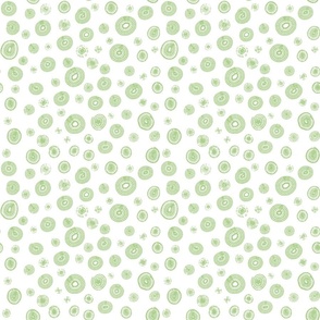 Spiral Dots Green