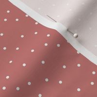 polka pink small scale - dusty pink, spot, dot