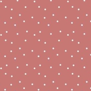 polka pink small scale - dusty pink, spot, dot