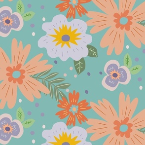 Wild Flowers Floral Print in Pastel Colors (large)