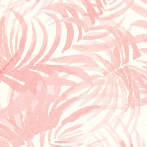 Watercolor Pink Palms (Large Scale)