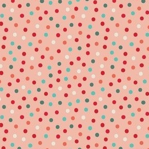 Merry Confetti Dots on Peach 