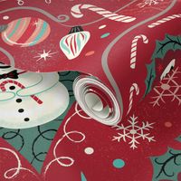 Whimsy Frost Holiday on Red