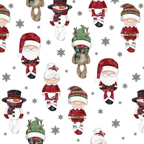 Christmas Gnomes//White - Large