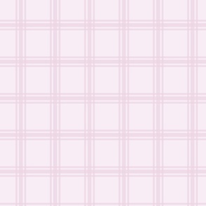 checks poppies small scale - soft pink