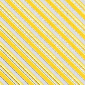 Sunshine and Shadows Diagonal Stripes (#2) with Wildflower Yellow, Silver Mist and Jersey Butter