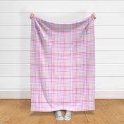 Pink Gingham Check Valentines Day Spring