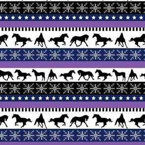 Purple and Black Horse Pattern