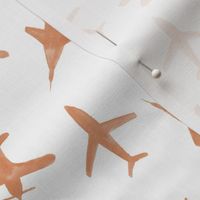 Terracotta airplanes - watercolor planes for travel inspiration