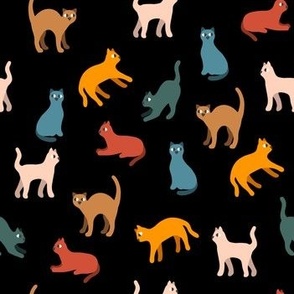 Coloful cats pattern