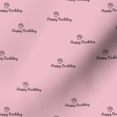 Happy Barkday for your dog birthday or gotcha day sweet pet paw and text minimalist design on pink girls 