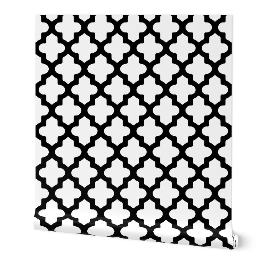 Moroccan Quatrefoil Modern Black & White