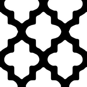 Moroccan Quatrefoil Modern Black & White