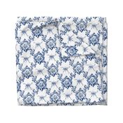 Navy Toile Lattice