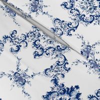 Navy Toile Lattice