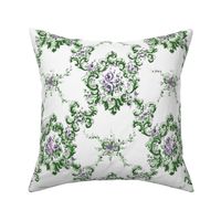 Green Purple Toile