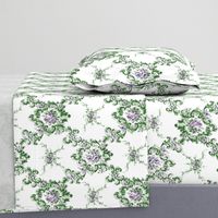 Green Purple Toile