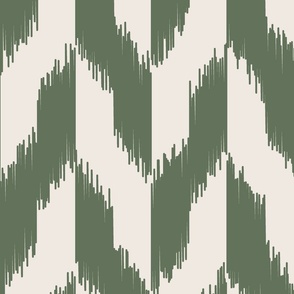 Geo Ikat dark green Large