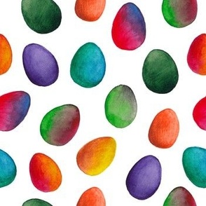 Watercolor eggs