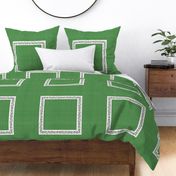 Green and Black Berry Stripe Banded Pillow