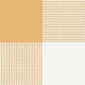 Fun Pearls and Dots Textured Buffalo Checks Earth Tones Mix Large Whimsical Funky Retro Checks Pattern in Neutral Colors Honey Brown Beige D8B578 Chantilly Lace Ivory White Beige Gray F5F5EF Subtle Modern Geometric Abstract